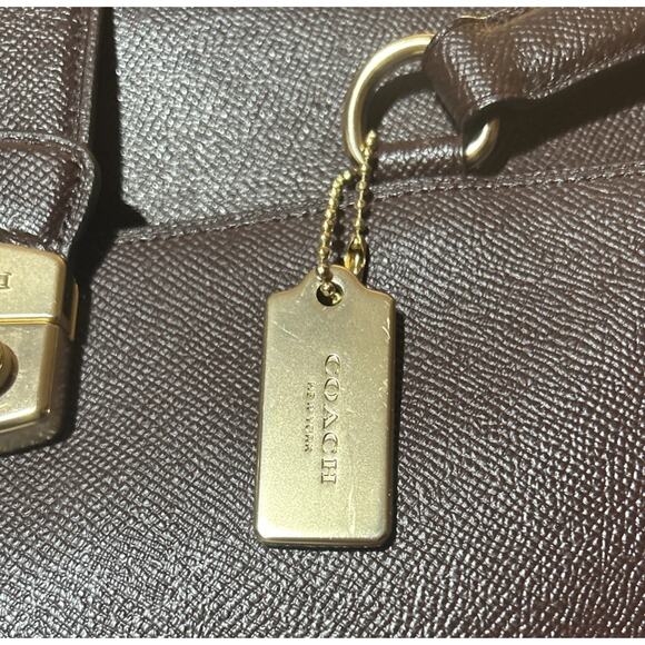 Coach Avery Carryall Brown Crossgrain Leather Shoulder Bag - Picture 3 of 8